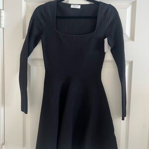 Aritzia Black Long Sleeve Sculpt Knit Dress